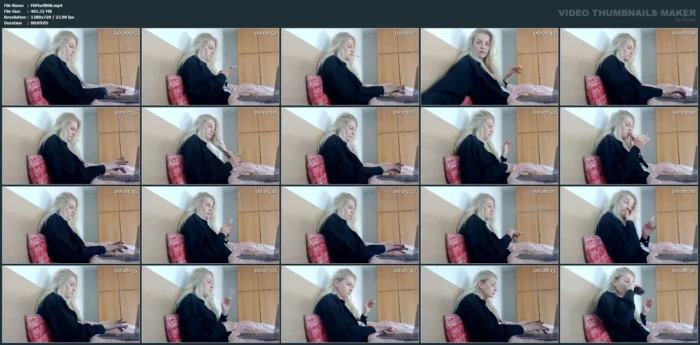 Sharing With You One Of My Morning Habits - Smoking While Working In Bed! - SMOKING MISS M / MISTRESS MARLENA - MP4
