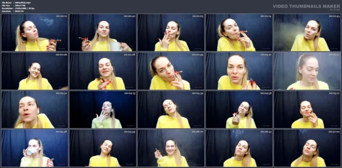 Morning Cigar - SMOKING MISS M / MISTRESS MARLENA - MP4