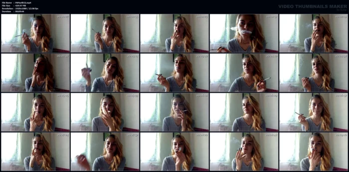 One Of My Chainsmoking Moments In The Morning, - SMOKING MISS M / MISTRESS MARLENA - MP4