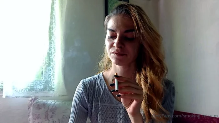 One Of My Chainsmoking Moments In The Morning, - SMOKING MISS M / MISTRESS MARLENA - MP4