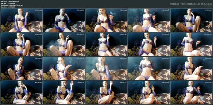 Smoking In My Purple Lingerie - SMOKING MISS M / MISTRESS MARLENA - MP4