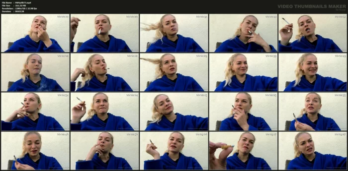 Hours If Not Smoking During Night, My Appetite For Nicotine Is Higher! - SMOKING MISS M / MISTRESS MARLENA - MP4