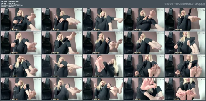 Chain-Smoking - Feet Tease & Purple Pedicure - SMOKING MISS M / MISTRESS MARLENA - MP4