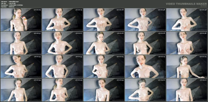 Dangling Marlboro And Oily Tits - SMOKING MISS M / MISTRESS MARLENA - MP4