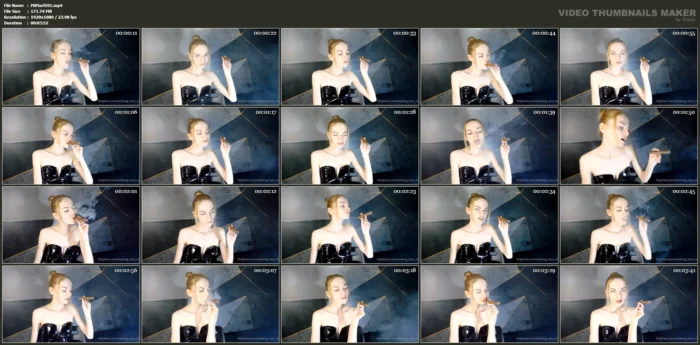 First Cigar - SMOKING MISS M / MISTRESS MARLENA - MP4