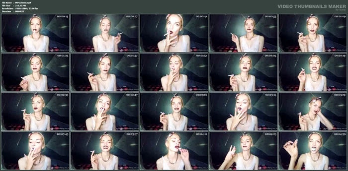 The Smoke From This Unfiltered Cigarette It's So Strong - SMOKING MISS M / MISTRESS MARLENA - MP4