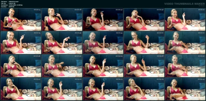 A Bit Of Red For Today - SMOKING MISS M / MISTRESS MARLENA - MP4