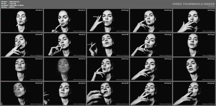 Black And White Deep Smoking My Camel - SMOKING MISS M / MISTRESS MARLENA - MP4