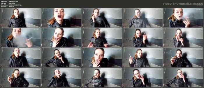 Heavy Chainsmoking Marlboro With Double Drags - SMOKING MISS M / MISTRESS MARLENA - MP4