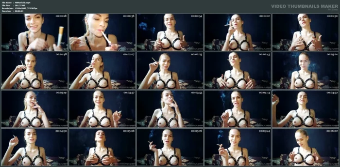 I Feel This Video Very Special, And I Also Wear A Very Special Bra Just For You! - SMOKING MISS M / MISTRESS MARLENA - MP4