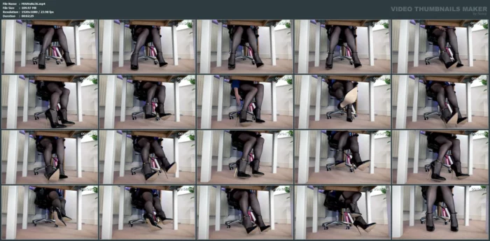 I Have Him, The New Employee, Under My Desk Right Now! Come & Take A Look - MISTRESS SIDONIA VON BORK / THE ENGLISH MANSION - MP4