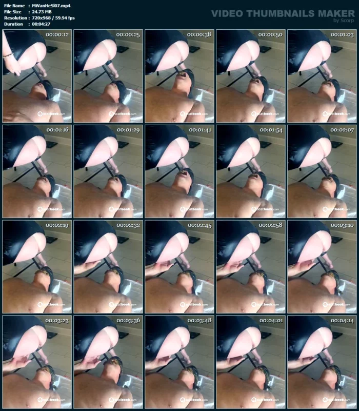 Bitch Slave Struggles With Mistress V's Wet Shit - MISTRESS V AND HER SLAVE - MP4