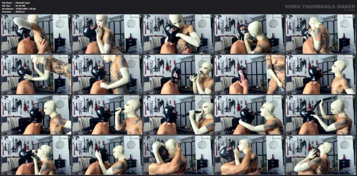 Spit Play And Simultaneous Double-Ended Dildo Deepthroat - MISTRESS AE - MP4