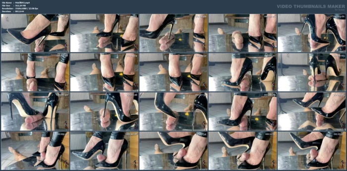 Mistress Elle In Black Stiletto Pierce Her Slaves Cock Without Mercy Edit 2 - MISTRESS ELLE - MP4