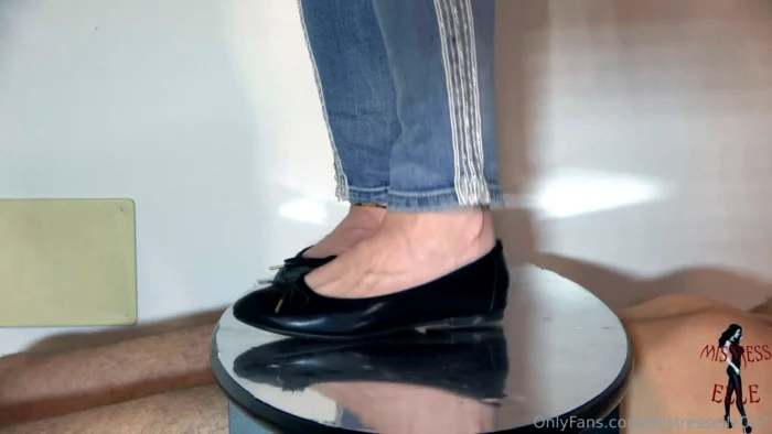 Under These Thin Soles I Could Feel My Slave's Poor Cock Pulsing Under My Feet Edit 1 - MISTRESS ELLE - MP4