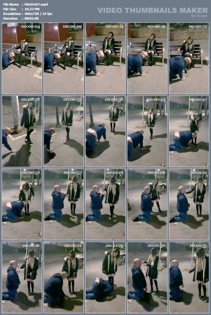 Walking A Big Dog In Plaza España - MISTRESS ERINIA / CUBAN MISTRESS - MP4