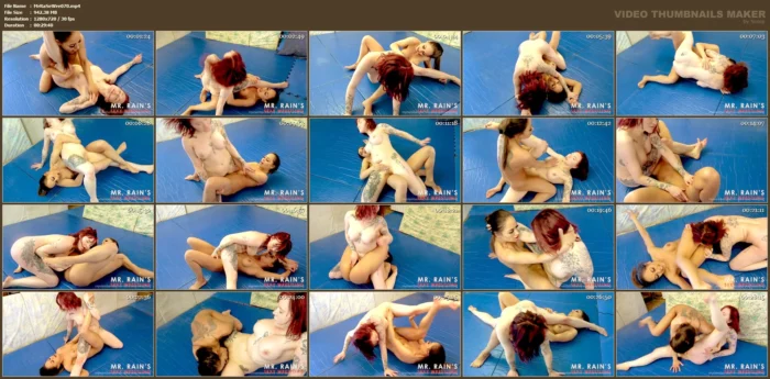 Eva Ray Vs Nomi Melone Sexfight - MR RAINS SEXY WRESTLING - MP4