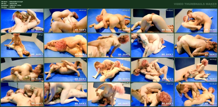 Cherri Peaches Vs Madame Vanquish Sexfight - MR RAINS SEXY WRESTLING - MP4