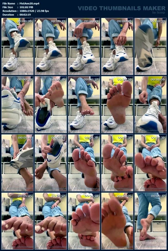 Weaty Sweetie Feet For You To Worship When I Back Home Foot Boy - MISTRESS ANNA - MP4