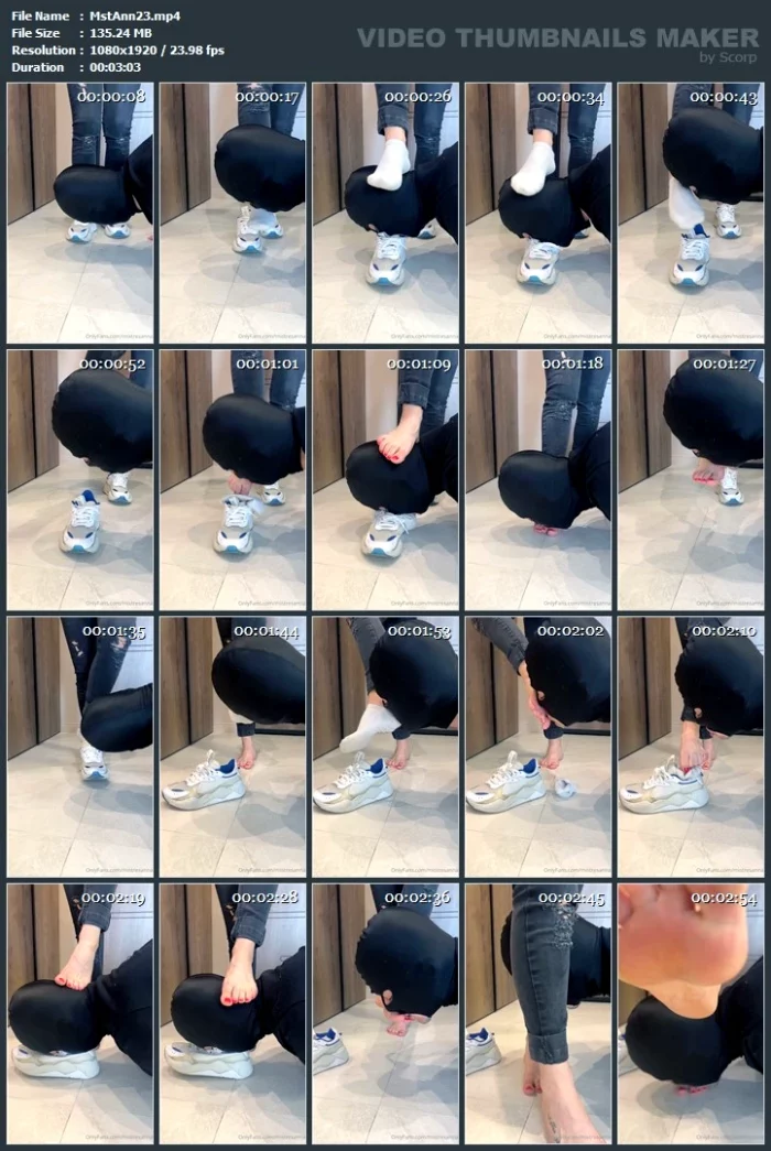 Video Of How My Slave Had To Wait For Me After A Long Day And Worship My Smelly Feet - MISTRESS ANNA - MP4