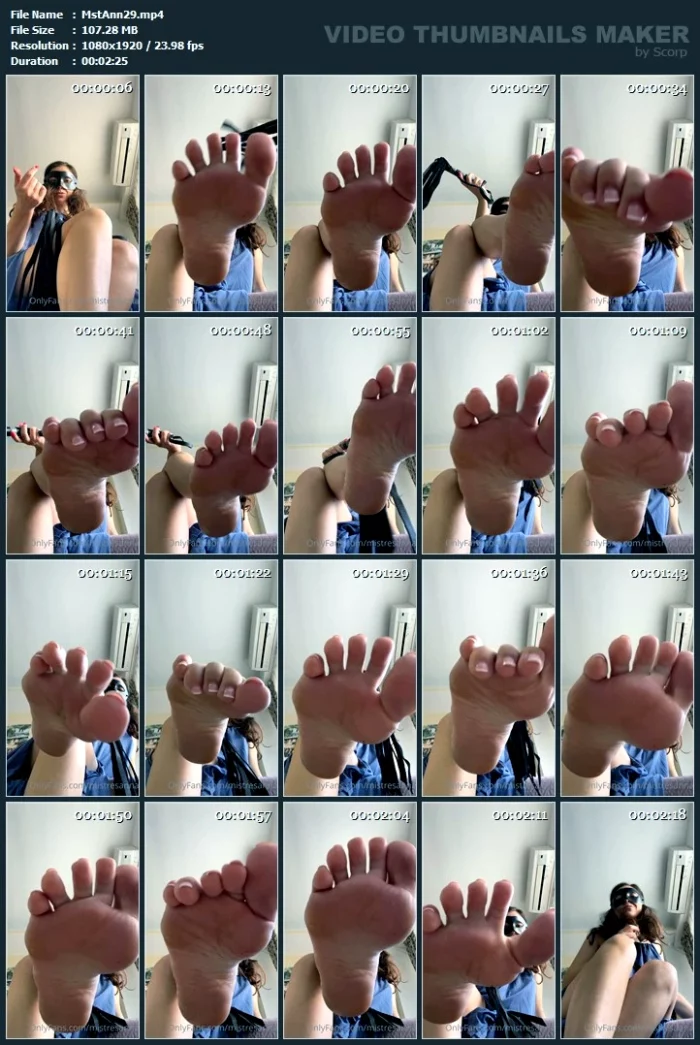 Send Me Tip If You Want To Be Under My Feet Slave - MISTRESS ANNA - MP4