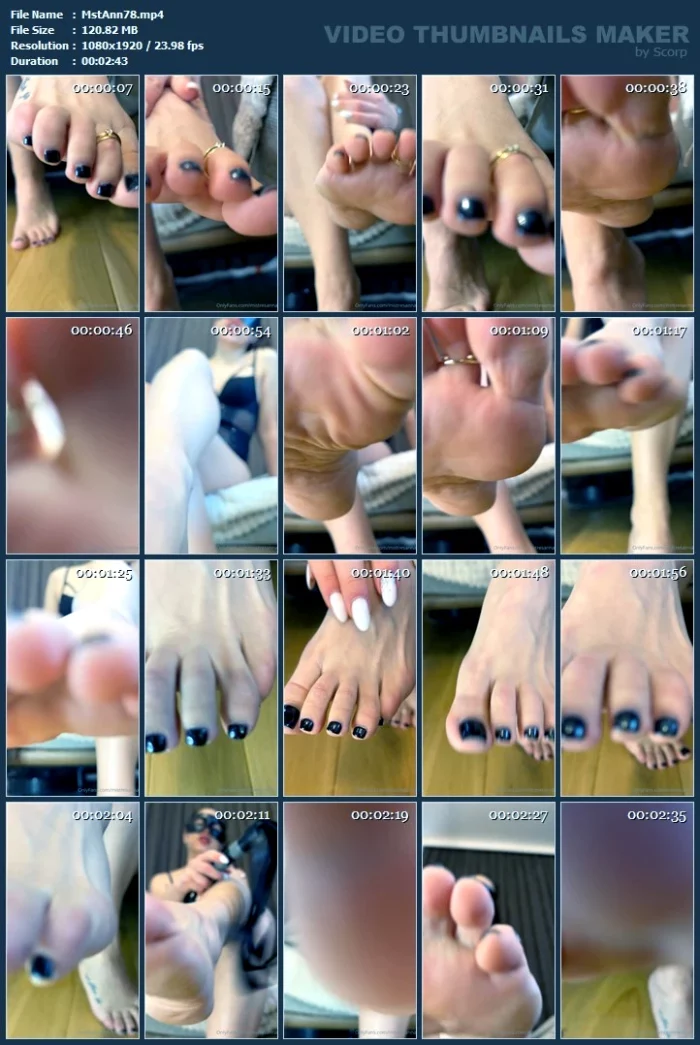 Lick My Feet Slave Lick And Suck! - MISTRESS ANNA - MP4