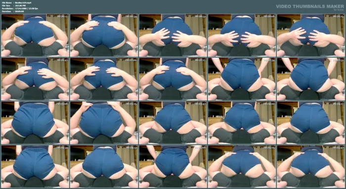 Stinking Up His Face With My Potent Gas In Soft, Blue Shorts - NOSENUZZLER - MP4