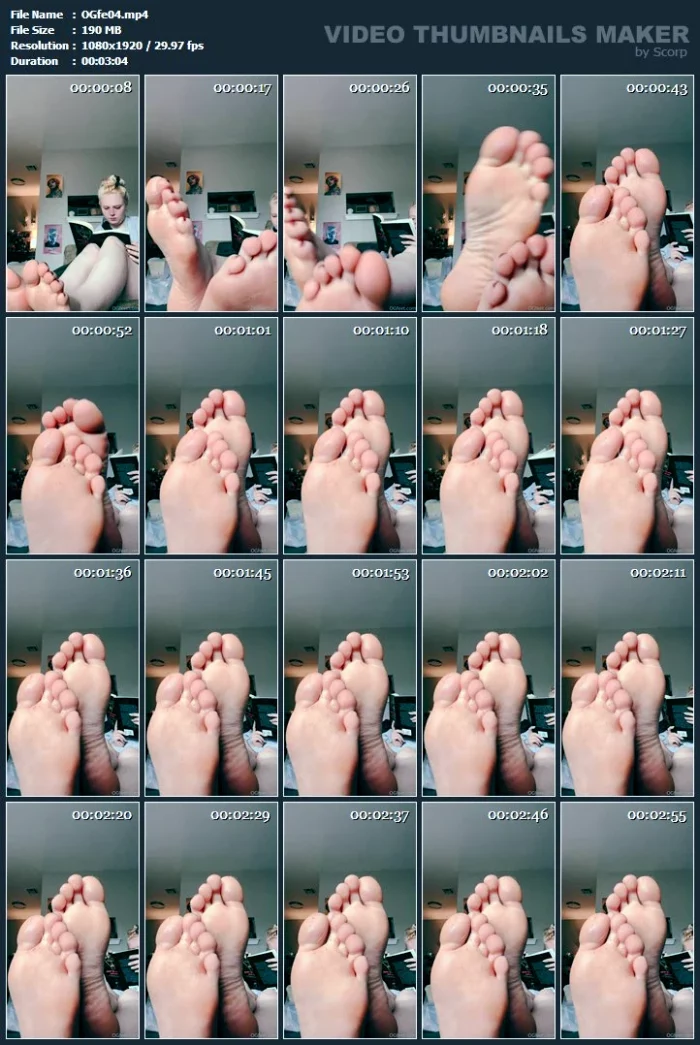 Let's Toke N Read While You Admire My Feet - OGFEET / SATIVA SKIES TOE DADDY - MP4