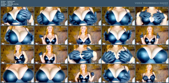 Shiny Leather Tit Worship - PRINCESS MICHELLE / SAINT MICHELLE / CULT OF CARNALITY - MP4