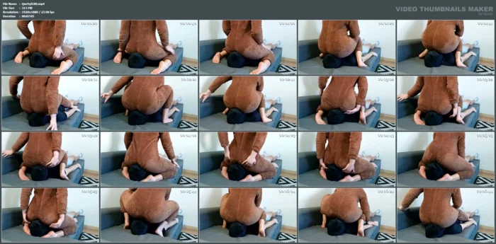 Facesitting And Face Farting In Cozy Fuzzy Onesie - QUEEN SYLVIA - MP4