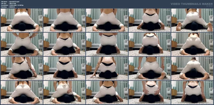 I Get To Sit And Fart On My Slave's Face In Tight White Office Pants - QUEEN SYLVIA - MP4