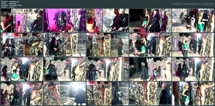 Double Domme Giving Hardcore Corporal Punishment While Slave Is Tied Up - SADIC SADIE - MP4