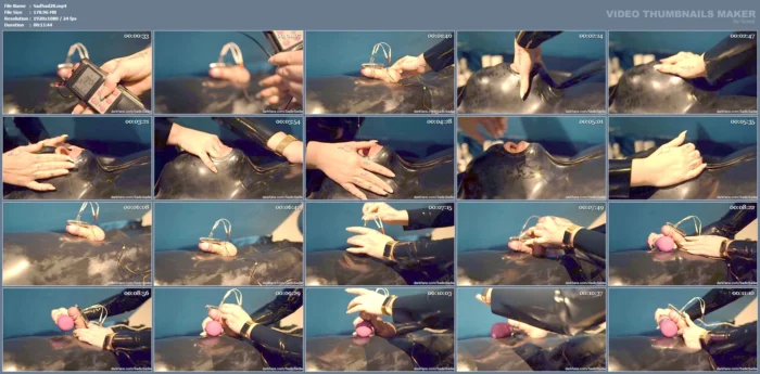 Edging In Vacuumbed With Electro, Toys Combined With Some Hand Deepthoating And Loads Of Spit - SADIC SADIE - MP4