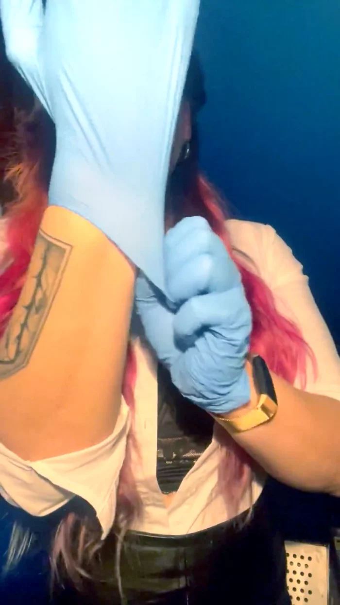 Putting On My Medical Gloves And Getting Ready For Your First 10ml Saline Injection - SADIC SADIE - MP4