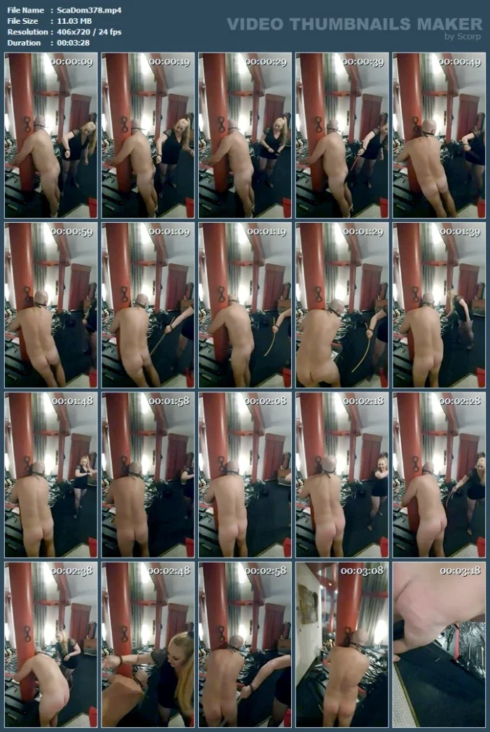 Spanking Of An Unmasked & Handcuffed Slave - SCATDOMINA / MISTRESS JESSICA / DOMINA SCHWEIZ - MP4