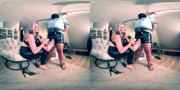 Sabdeluxe - Cuffed Footjob - SEXLIKEREAL - MP4