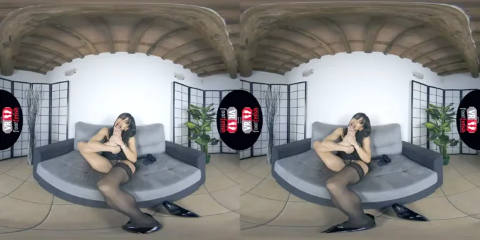Vr Foot Fetish - Dark Haired Beauty Lara Posing And Licking Her Majestic Feet In Virtual Reality - SEXLIKEREAL - MP4
