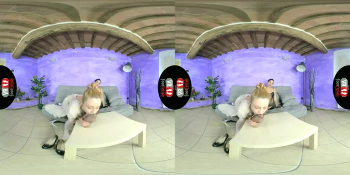 Vr Foot Fetish - Sexy Goddess Chiara Plays With Servantgirl Stella's Feet - Foot Fetish Virtual Reality Lesbian 3d Porn - SEXLIKEREAL - MP4