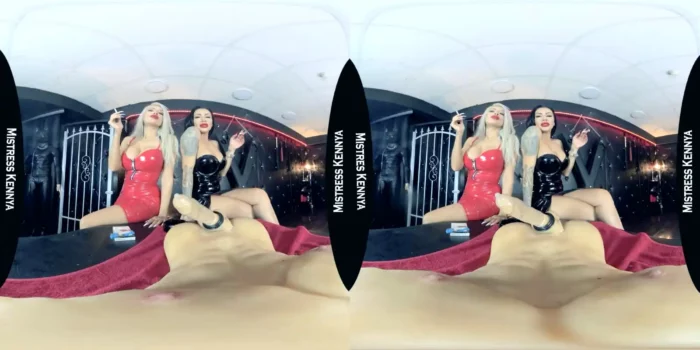 Vr Vids - Mistress Kennya, Mistress Saida - Smoking, Cuckolding, Humiliation Session - Mff Fetish And Latex - SEXLIKEREAL - MP4