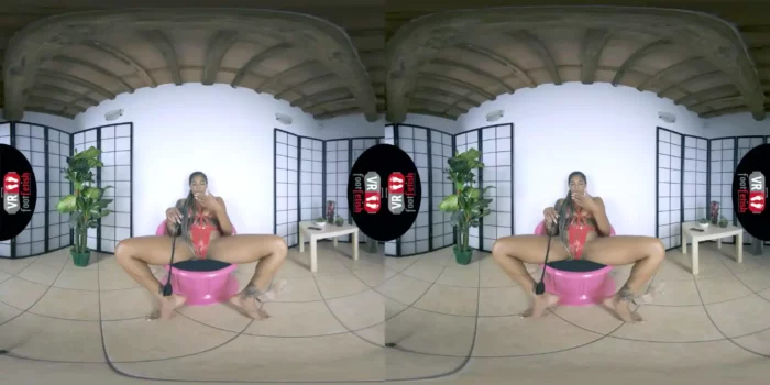 Vr Foot Fetish - Curvy Ebony Chick Glorya Sitting In Her Sexy Red Lingerie And Posing Her Amazing Feet And Masturbati - SEXLIKEREAL - MP4