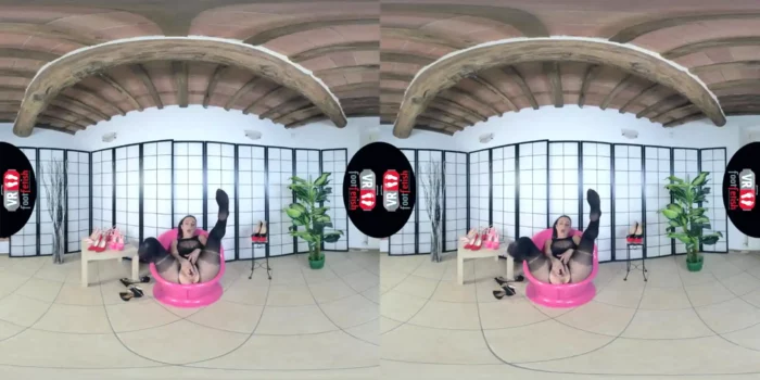 Vr Foot Fetish - Stunning Brunette Magena Yama In A Thin, Black Nylon Catsuit - Leg And Foot Fetish Vr Porn - SEXLIKEREAL - MP4