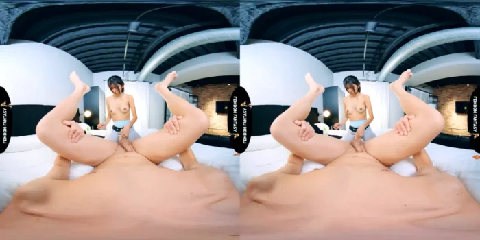 Femdom Fantasy Vr - Mia Ramos - Tiny Latina In Pantyhose Pegs You! - SEXLIKEREAL - MP4