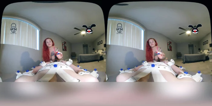 Locked Cock Chronicles - 180 - 3d - Vr Edition - Volume 9 - Santana Red; Redhead Chastity Cage Tease - SEXLIKEREAL - MP4