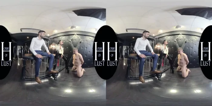 Vr Vids - Mistress Kennya & Master Vale - Servant Meets His New Master; Bixesual Submissive Man - SEXLIKEREAL - MP4
