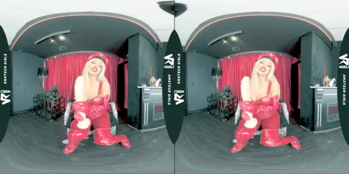 Vr Vids - Mistress Saida - Red Leather Mistress Giving Jerking Off Instructions - SEXLIKEREAL - MP4