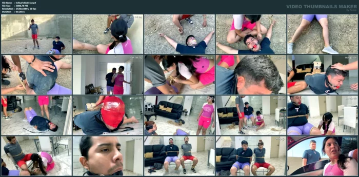 Chubby Boy Owned By His Psycho Ex-Girlfriend And Her Henchman! - SELFGAGS FEMDOM BONDAGE - MP4