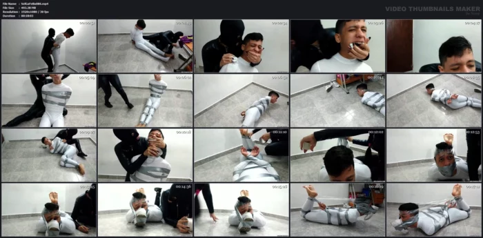 She Left The Silly Wannabe Hero Powerless And Humiliated In Tape Bondage! - SELFGAGS FEMDOM BONDAGE - MP4