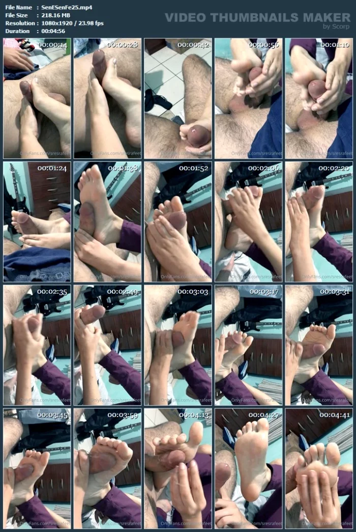 I Rubbed His Dick With My Hands On My Soft And Smooth Sole - SENHOR E SENHORA FEET - MP4