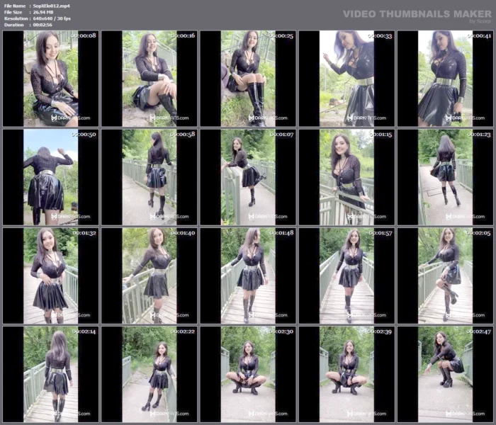 Outdoors In A Kinky Outfit - SOPHIE ELODIE / SOPHIE MARTIN - MP4