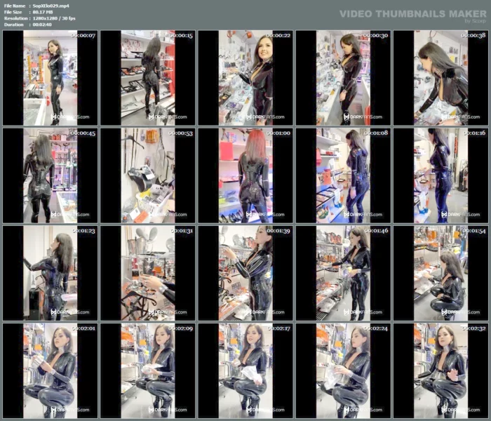 Shopping In A Latex Outfit 2 - SOPHIE ELODIE / SOPHIE MARTIN - MP4
